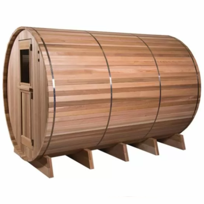 Barrel Sauna 7+3 ft. Grandview _ Rustic
